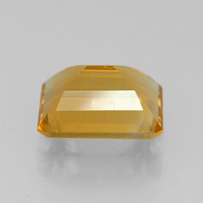 Citrine jaune naturelle taille émeraude, 2,11 ct, VVS