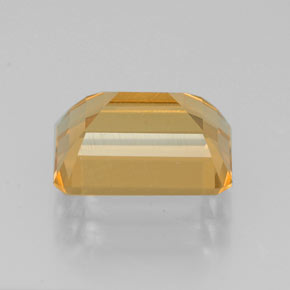 Citrine jaune naturelle taille émeraude, 2,24 ct, VVS
