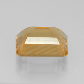 Citrine jaune naturelle taille émeraude, 2,18 ct, VVS