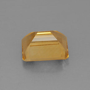 Citrine jaune naturelle taille émeraude, 2,37 ct, VVS