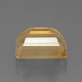 Citrine jaune naturelle taille émeraude, 2,32 ct, VVS