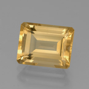 Citrine jaune naturelle taille émeraude, 2,19 ct, VVS
