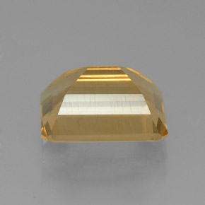 Citrine jaune naturelle taille émeraude, 2,19 ct, VVS
