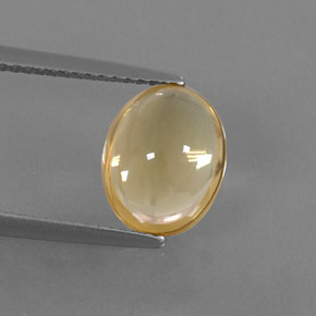 Citrine jaune naturelle coupe ovale, 2,62 ct, transparent