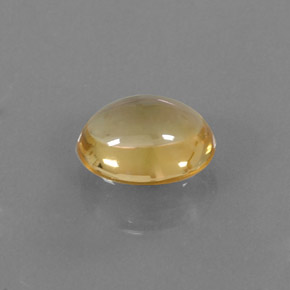 Citrine jaune naturelle coupe ovale, 2,62 ct, transparent