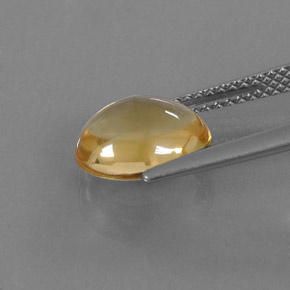 Citrine jaune naturelle coupe ovale, 2,62 ct, transparent