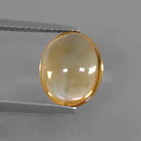 Citrine jaune naturelle coupe ovale, 2,63 ct, transparent