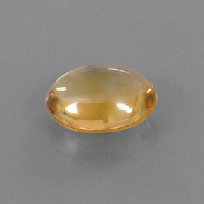 Citrine jaune naturelle coupe ovale, 2,63 ct, transparent