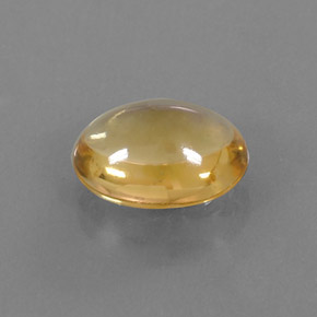 Citrine jaune naturelle coupe ovale, 3,02 ct, transparent