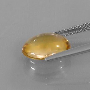 Citrine jaune naturelle coupe ovale, 2,77 ct, transparent
