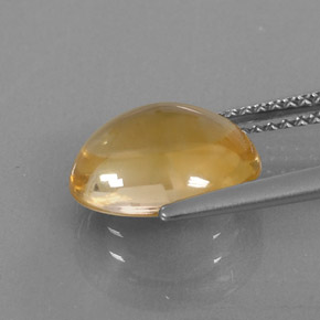 Citrine jaune naturelle coupe ovale, 3,28 ct, transparent