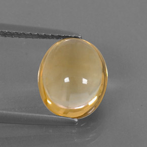Citrine jaune naturelle coupe ovale, 2,26 ct, transparent