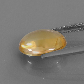 Citrine jaune naturelle coupe ovale, 2,26 ct, transparent