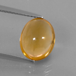 Citrine jaune naturelle coupe ovale, 2,62 ct, transparent