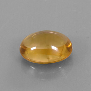 Citrine jaune naturelle coupe ovale, 2,62 ct, transparent