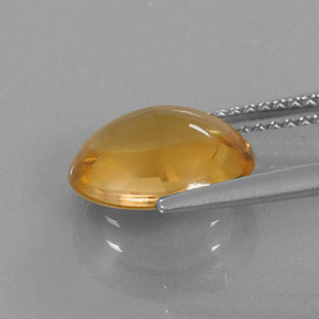 Citrine jaune naturelle coupe ovale, 2,62 ct, transparent