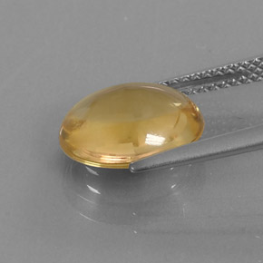Citrine or naturelle coupe ovale, 2,87 ct, transparent