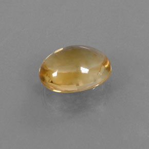 Citrine jaune naturelle coupe ovale, 2,22 ct, transparent