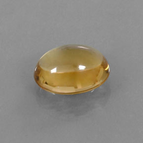 Citrine jaune doré naturelle coupe ovale, 3,32 ct, transparent