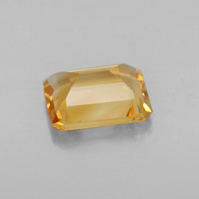 Citrine jaune naturelle taille émeraude, 1,68 ct, VVS-VS