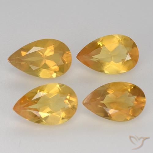 2.71ctw Naturel Bright Gold  Citrine, En forme de poire, VVS-VS