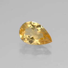 Citrine jaune naturelle en forme de poire, 0,69 ct, VVS