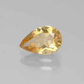 Citrine jaune naturelle en forme de poire, 0,69 ct, VVS