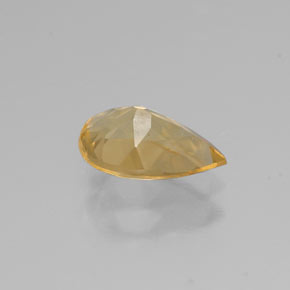 Citrine jaune naturelle en forme de poire, 0,69 ct, VVS