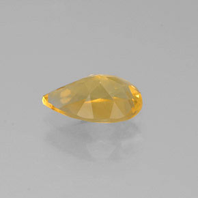 Citrine jaune naturelle en forme de poire, 0,65 ct, VVS