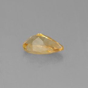 Citrine jaune naturelle en forme de poire, 0,74 ct, VVS