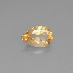 Citrine jaune naturelle en forme de poire, 0,69 ct, VVS