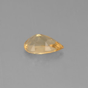 Citrine jaune naturelle en forme de poire, 0,69 ct, VVS