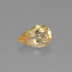 Citrine jaune naturelle en forme de poire, 0,74 ct, VVS-VS