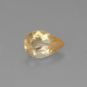 Citrine jaune naturelle en forme de poire, 0,74 ct, VVS-VS
