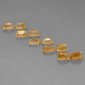 Achetez naturel ct jaune citrine gems, taille émeraude, en provenance madagascar chez gemselect. en stock, livraison internationale!