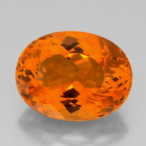 Citrine orange naturelle coupe ovale, 8,38 ct, VVS