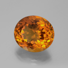 Citrine Jaune orange naturelle Coupe ovale, 9.98 ct, IF