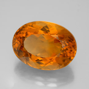 Citrine orange naturelle coupe ovale, 9,35 ct, IF