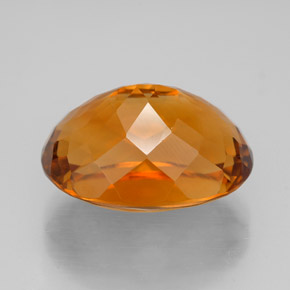 Citrine orange naturelle coupe ovale, 9,35 ct, IF
