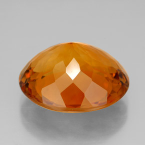 Citrine orange naturelle coupe ovale, 10,26 ct, IF
