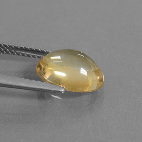 Citrine or naturelle coupe ovale, 3,21 ct, transparent