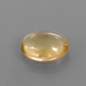 Citrine jaune naturelle coupe ovale, 3,55 ct, transparent
