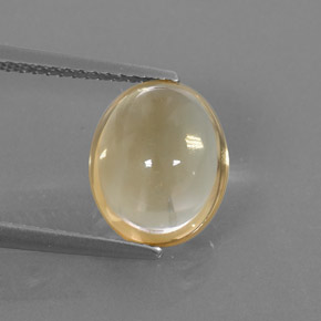 Citrine jaune naturelle coupe ovale, 3,01 ct, transparent