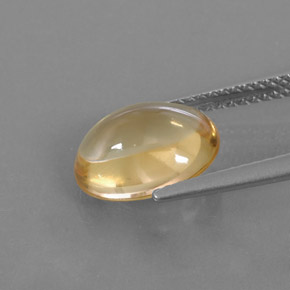 Citrine jaune naturelle coupe ovale, 3,01 ct, transparent