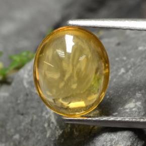 Citrine jaune naturelle coupe ovale, 2,55 ct, transparent