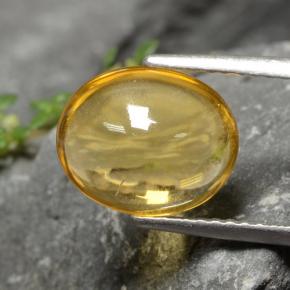 Citrine jaune naturelle coupe ovale, 2,55 ct, transparent
