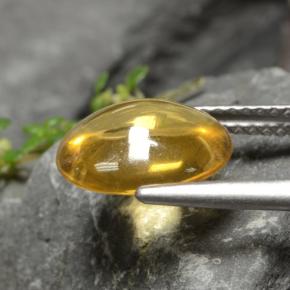 Citrine jaune naturelle coupe ovale, 2,55 ct, transparent