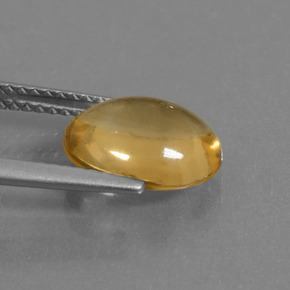 Citrine or naturelle coupe ovale, 2,65 ct, transparent