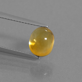 Citrine or naturelle coupe ovale, 2,48 ct, transparent
