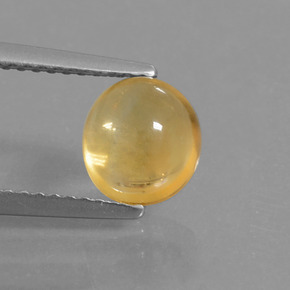 Citrine jaune naturelle coupe ovale, 1,71 ct, transparent